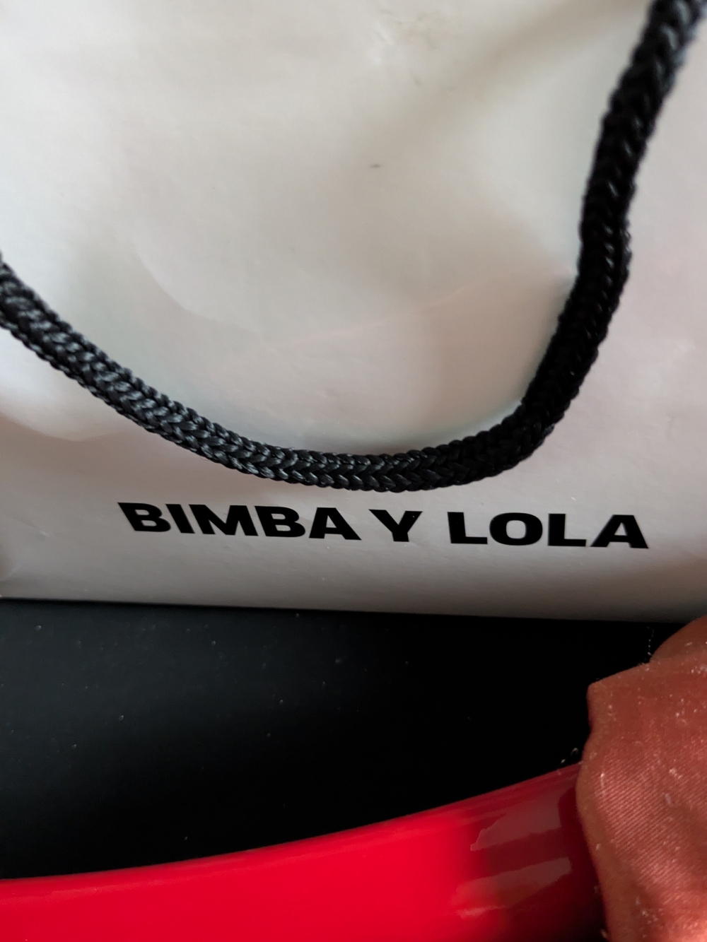 Bimba y Lola Black Woven Shoulder Bag - Picture 10 of 11